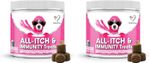x2 NutriPaw All-Itch Immunity Treats For Dogs - Soothe Itchy Paws, Eyes, Ears, S
