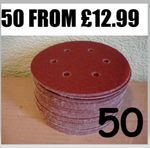 150mm sanding discs OVER 4000 SOLD  40-3000 grit 6 hole 6 inch 50 FROM £12.99