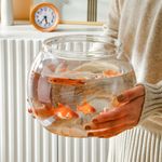 Portable Fish Bowl Plastic Desktop Aquarium Bowl Living Room