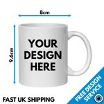 Custom Printed White Gloss Mugs Text | Images | Photos | Logos • Mug Cup