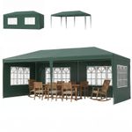 6m x 3m Garden Gazebo Marquee Canopy Party Tent Canopy Patio Green
