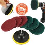 8-Piece Electric Drill Brush Cleaning Kit – Bathroom Tile Tub Car Scrubber