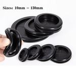 Blanking Grommets Rubber Grommet Closed Gromet Blind Plug Bungs 10-130mm Black