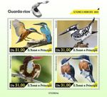KINGFISHERS Birds/Bird MNH 4v-Stamp Sheet #1589 (2020 Sao Tome)