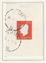Turkey 1959 Ataturk Imperf Minisheet Used Stamp. SG MS1891a
