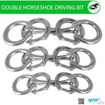 YNR DOUBLE HORSESHOE DRIVING BIT, STAINLESS STEEL FROM 3" TO 6" EQUESTRIAN