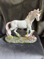 Vintage Unicorn “Bringer of Light” Figurine – Pink & White Unicorn Ornament