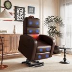 FLEXISPOT Recliner Armchair Lift Chair with Massage & Heat, Extended Footrest