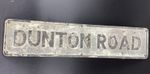 original ww2 bombed out war relic london Dunton road sign 1940