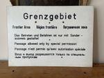 Original Cold War East German DDR GDR NVA Berlin Wall Grenztruppen Border Sign