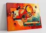 ORANGE BLUE ABSTRACT KANDINSKY STYLE HOME DECOR CANVAS WALL ART PICTURE PRINT