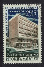 Malagasy Rep. Savings Bank Building Tananarive 1964 Canc SG#80 Sc#B23