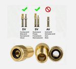 2 X Brass Adaptor Presta to Schrader Bicycle Valve Converter Bike Pump Connector