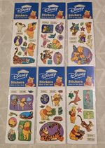 6 X Packs Disney Winnie the Pooh Stickers Glow in the dark Vintage 00's 