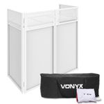 Vonyx DB4W Pro DJ Booth System White 1.1m