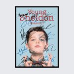 YOUNG SHELDON FULL CAST TV SERIES SIGNED AUTOGRAPH POSTER PRINT A5 A4 A3