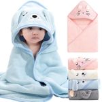 Baby Hooded Bath Towel Cartoon Animal Soft Newborn Swaddle Blanket Wrap