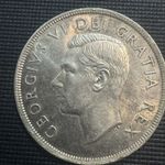 1950 Canadian One Dollar Silver Coin - 80% Silver