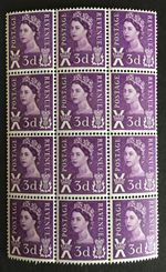 GB Scotland Block of 12 1968 3d Lilac XS7 SGS7 MNH