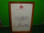 Original WW1 Death Penny / Memorial Plaque Buckingham Palace Letter