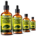 100% Pure Tea Tree Essential Oil Certified Organic Skin Face Hair Aromatherapy