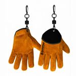 Heavy-Duty Cowhide Work Gloves with Magnetic Quick-Release and Reinforced Thumb