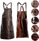 coffee shop APRON real leather for protection-kitchen-barber-bbq-butcher apron