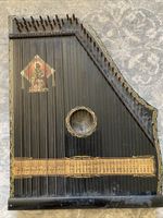 antique mahogany zitar shutzmarke of germany original early rare musical