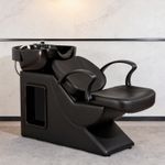 Shampoo Bowl and Chair Set Waterproof PU Leather Backwash Barber Sink for Salon