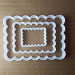 Rectangle Plaque Frame Shape Cookie Cutter Dough Biscuit Pastry Fondant Sharp