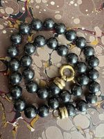 Black hematite 18ct Gold Pearls