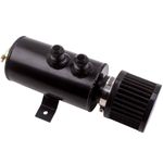 Aluminum Oil Catch Tank Can 0.75L with Breather Filter Bracket AN10 2 Port NEW
