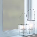 Frosted Window Film, Privacy White Opal Frost Etched Glass Self Adhesive Vinyl