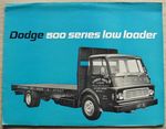 DODGE 500 SERIES LOW LOADER KL600 Commercial Sales Brochure Sep 1966 #1025/9/66