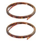 Plastic Binding Purfling Strip 1650 x 6 x 1.5mm for Guitar Brown 2 Pack