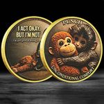 Monkey Hug Comfort Challenge Coin Punch Unconditional Comfort Collectible Medal