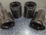 4 x Bmw Exhaust Tips Carbon Black MP M2 M3 M4 M5 M6 F80 F82 F83 F87 F10 F12 