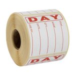 Food Hygiene Day Dot Food Label Best Before Labels Roll of 500 labels Red
