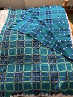 Vintage Welsh Wool Tapestry Reversible Blanket / Throw 232cm X 174cm 