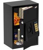 Zeno Digital Safe 45L Fire Resistant Steel Black 55x35x30cm Keypad