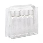 5 x 100ml Travel Flip Bottles Set with Clear Zip Bag - Airport Security Approved
