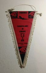 Sunderland Sporting Lisbon 1973 European Cup Football Pennant 4S Sports Tour