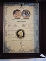 2017 "1950s - A Decade Of New Beginnings" GOLD PLATED Crown Coin Gibraltar + COA