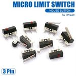 Mini Micro Limit Switch Ultra Small 1A 125V AC Mouse Button or Lever 3D Printer