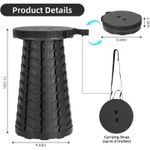 🔥Folding Stool Portable Telescoping Seat Retractable Camping Adjustable UK.