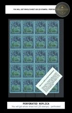 REPLICA of Sheet St. Helena 1922 15s grey and purple