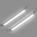 2x 4FT LED Ceiling Lamp Office Strip Lights Shop Garage Batten Tube Light 6500K