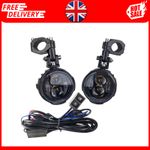 Pair 100W Motorcycle Headlight Fog Lights Led Auxiliary Driving Light Spotlight