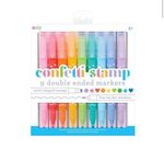 Ooly Double Ended Markers – Confetti Stamp Age 6+ 05393