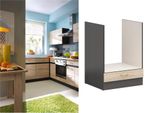 Kitchen Oven Housing Unit 600mm Single Storage Door Cabinet Sonoma Oak Junona